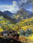 John Brett Val d'Aosta oil painting picture wholesale